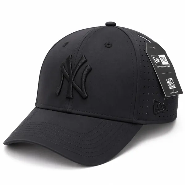 New Era 9FORTY Adjustable Cap – Black/White Logo - One Trade